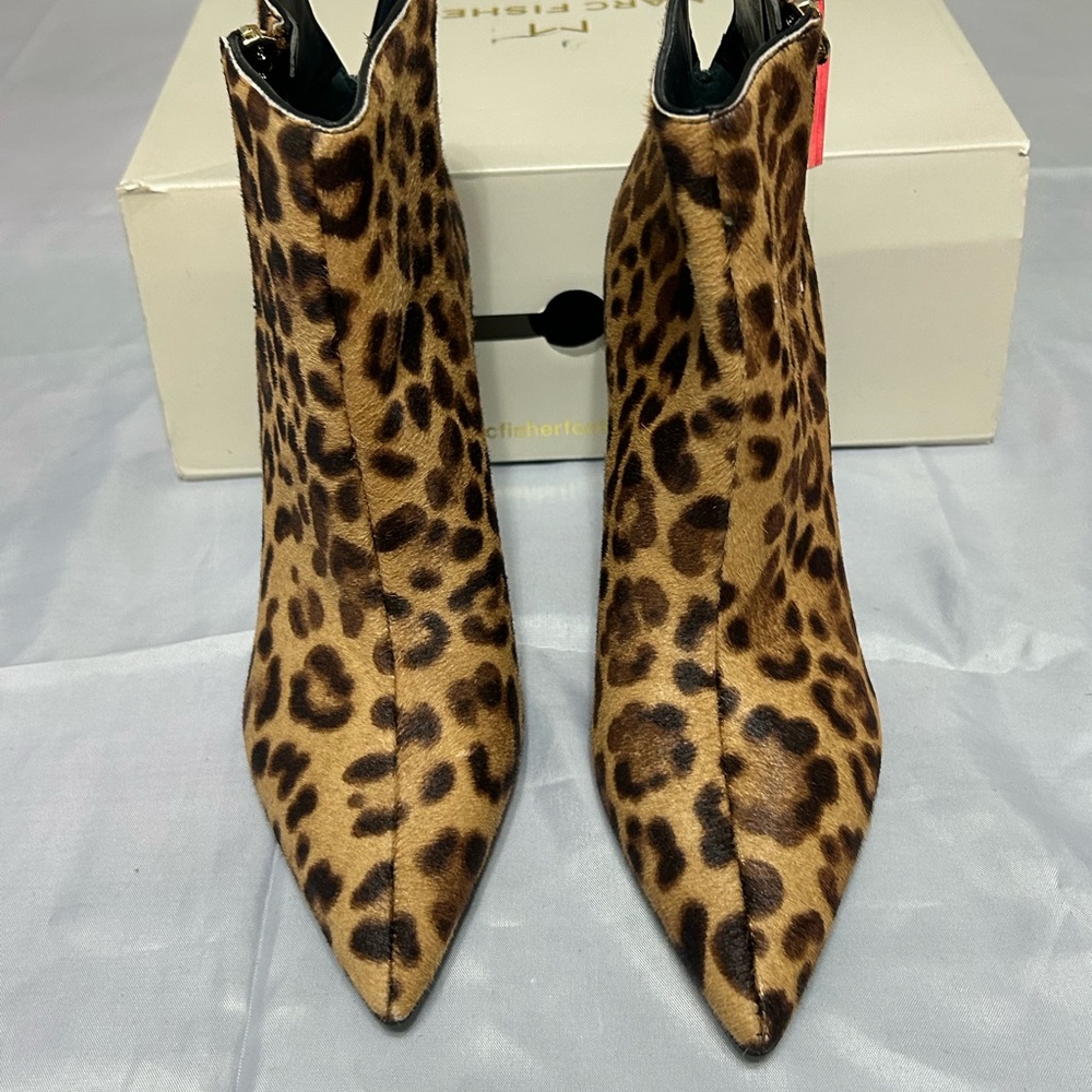 Marc Fisher Leopard Print Ankle Boots
